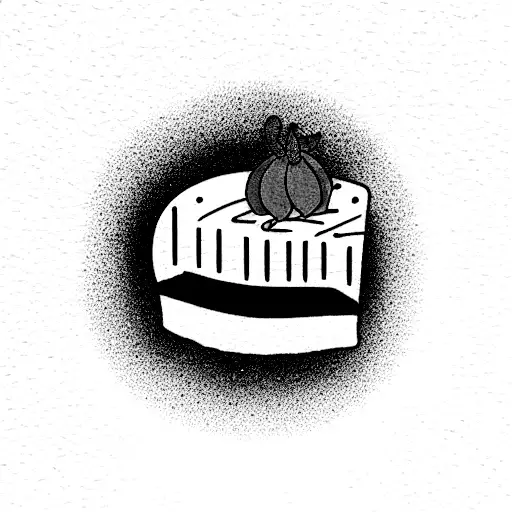 Cheesecake tattoo design idea