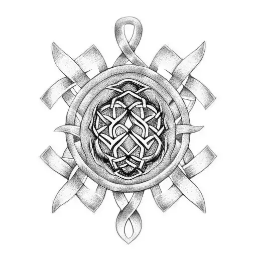 upside-down pineapple, celtic knotwork, on upper right chest and shoulder tattoo design idea