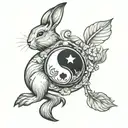 yin yang symbol using the playboy bunny rabbit tattoo design idea