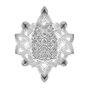 upside-down pineapple, celtic knotwork, on upper right chest and shoulder tattoo design idea