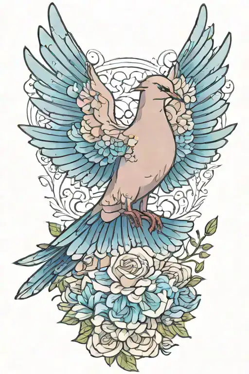 mourning dove tattoo design idea