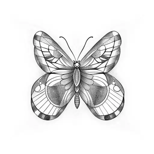 a butterfly flapping its wings shaded tattoo tattoo design idea