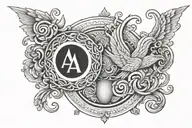 agape in greek tattoo design idea