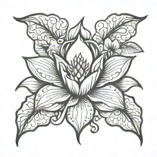 Scorpio, Guam, lotus flower, tattoo design idea