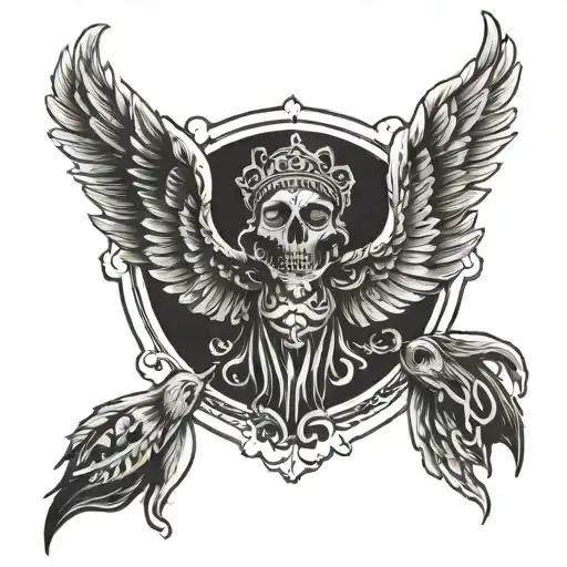 I want a shoulder tattoo that says I fear no one but god with prayer hands together in English writing  tattoo design idea