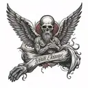 I want a shoulder tattoo that says I fear no one but god with prayer hands together in English writing  tattoo design idea