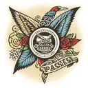 everything passes through words tattoo design idea