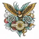 everything passes through words tattoo design idea