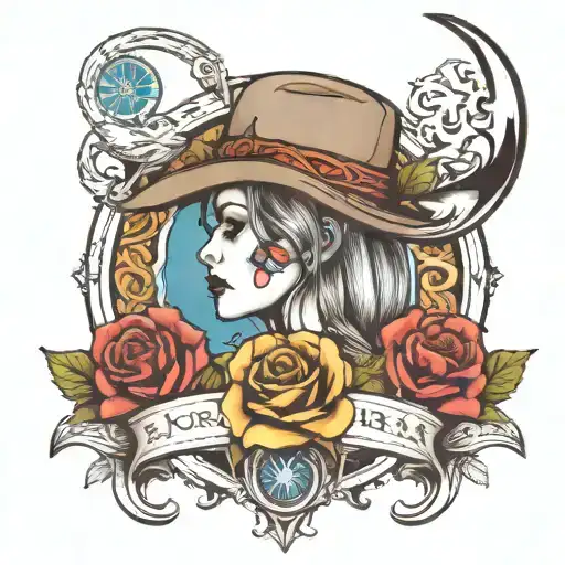 western and country tattoo design idea