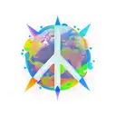 peace and ocean tattoo design idea