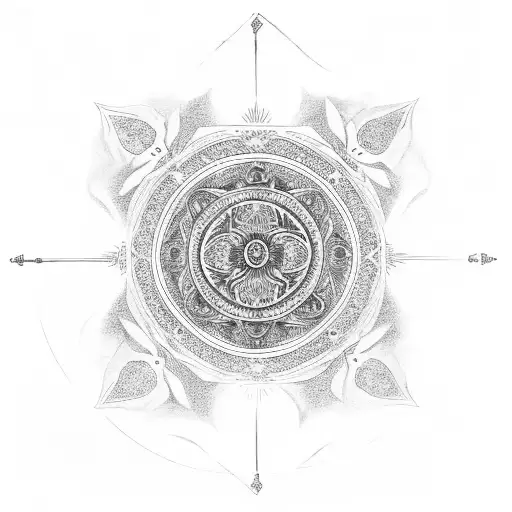 empress tarot mandala tattoo design idea