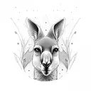 kangaroo tattoo design idea