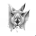 kangaroo tattoo design idea