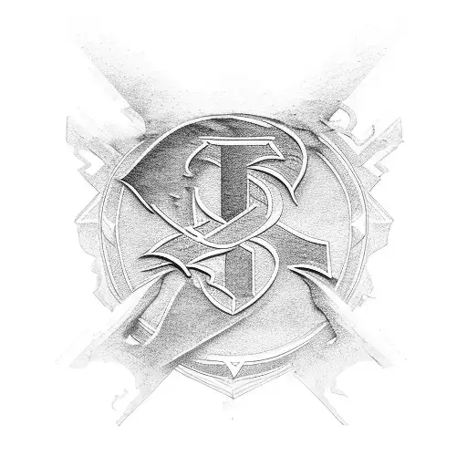 Borussia Moenchengladbach Logo in a destroyed style tattoo design idea