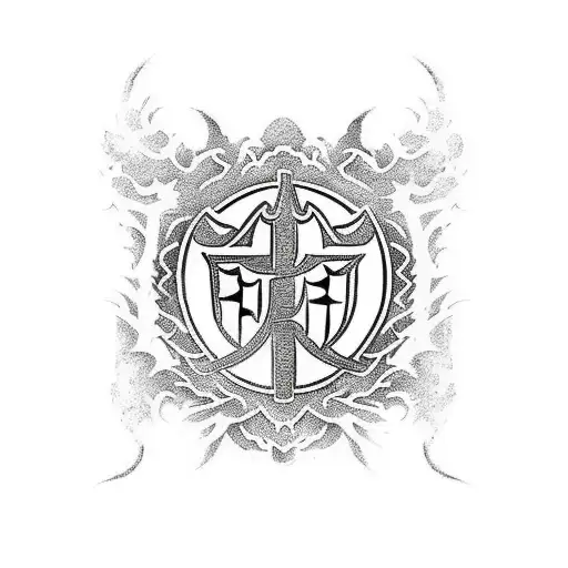 Borussia Moenchengladbach Logo in a destroyed style tattoo design idea