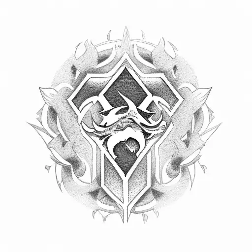Borussia Moenchengladbach Logo in a destroyed style tattoo design idea