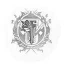 Borussia Moenchengladbach Logo in a destroyed style tattoo design idea