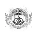 Borussia Moenchengladbach Logo in a destroyed style tattoo design idea