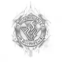 Borussia Moenchengladbach Logo in a destroyed style tattoo design idea