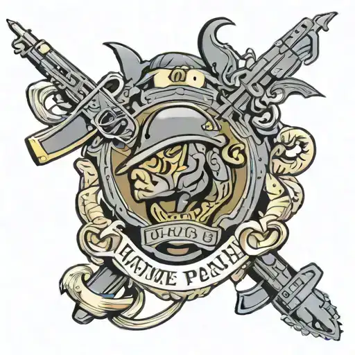 usmc military police drawing tattoo design idea