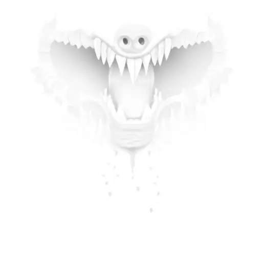 a monster's mouth tattoo design idea