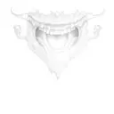 a monster's mouth tattoo design idea