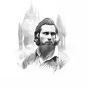 tumbstone with "Thomas Dentler" on it tattoo design idea