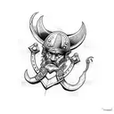 Viking under arm tattoo design idea