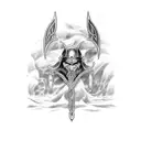 Viking under arm tattoo design idea