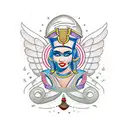 Égypte cleopatra  tattoo design idea