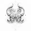 Gemini tattoo design idea
