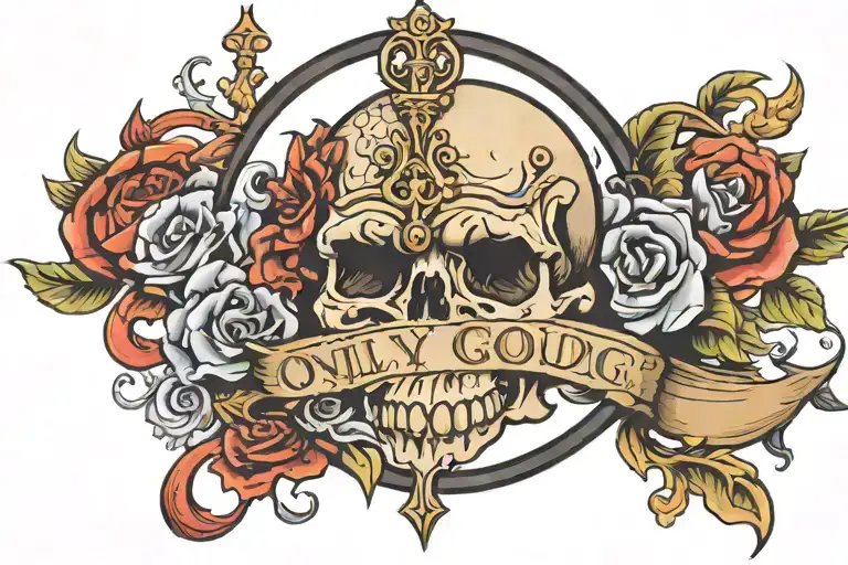 Only God Can Judge me " tattoo design idea