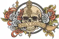 Only God Can Judge me " tattoo design idea