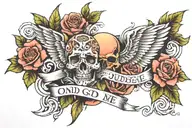 Only God Can Judge me " tattoo design idea