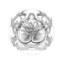 Tree dragon Ouroboros tattoo design idea