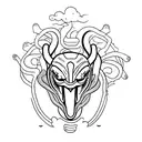 cobra com a língua pra fora tattoo design idea