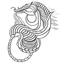 cobra com a língua pra fora tattoo design idea
