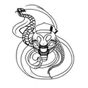 cobra com a língua pra fora tattoo design idea