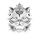 maneki neko tattoo design idea