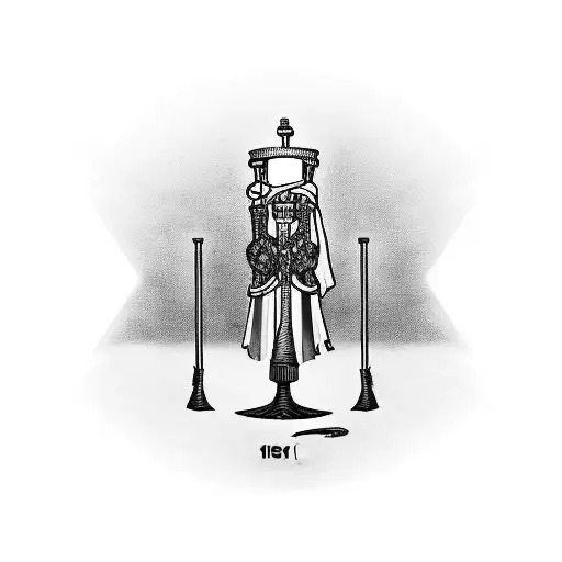 iron maiden bagpipes ww1 soldier tattoo design idea