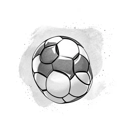 A black-grey tattoo of a soccer field with the client's name on it tattoo design idea