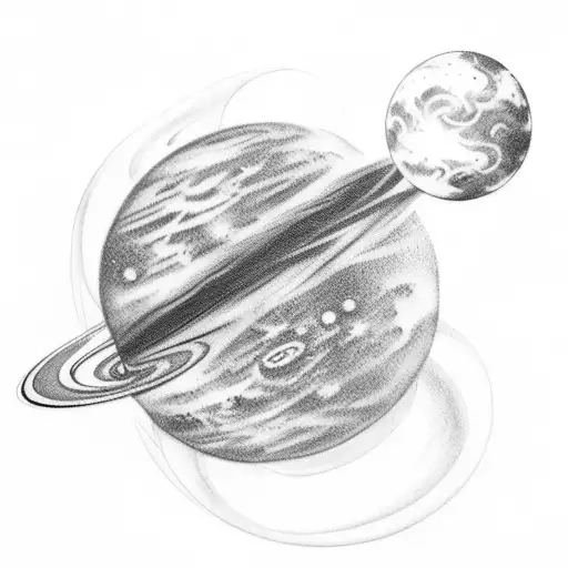 minimalistic planet venus tattoo with viking elementsodin tattoo design idea