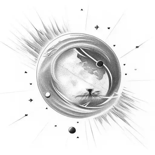 minimalistic planet venus tattoo with very discrete odin tattoo design idea