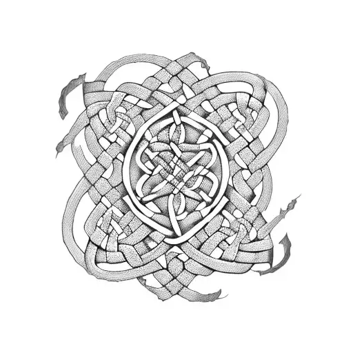 Celtic knotwork intertwined with the Statue of Liberty tattoo design idea