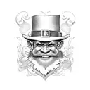 leprechaun at Oktoberfest  tattoo design idea