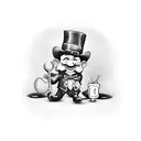 leprechaun at Oktoberfest  tattoo design idea