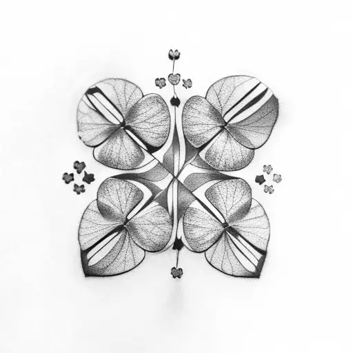 Four leaf clover tattoo design idea