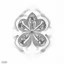 Four leaf clover tattoo design idea