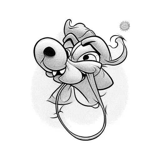 the words goofy for andrea with a picture of the disney goofy character tattoo design idea