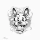 the words goofy for andrea with a picture of the disney goofy character tattoo design idea